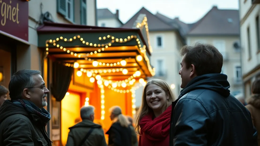 Bürgermeisterstraße in Lienz vor einem Straßentheater